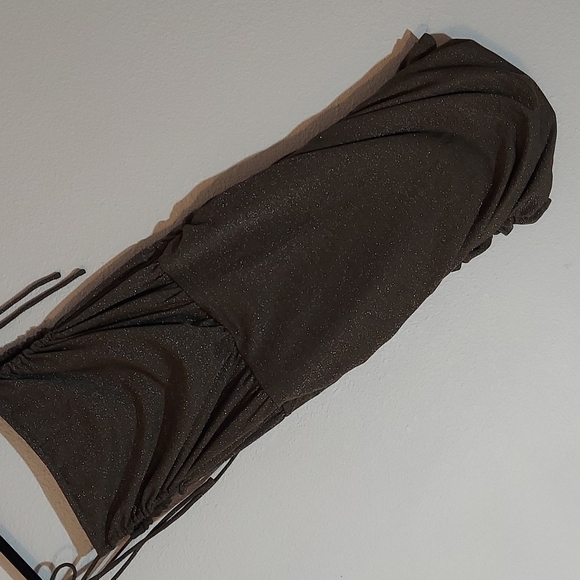 Free People Poppy Ruched Mini Dress Green Small NEW - Picture 6 of 13